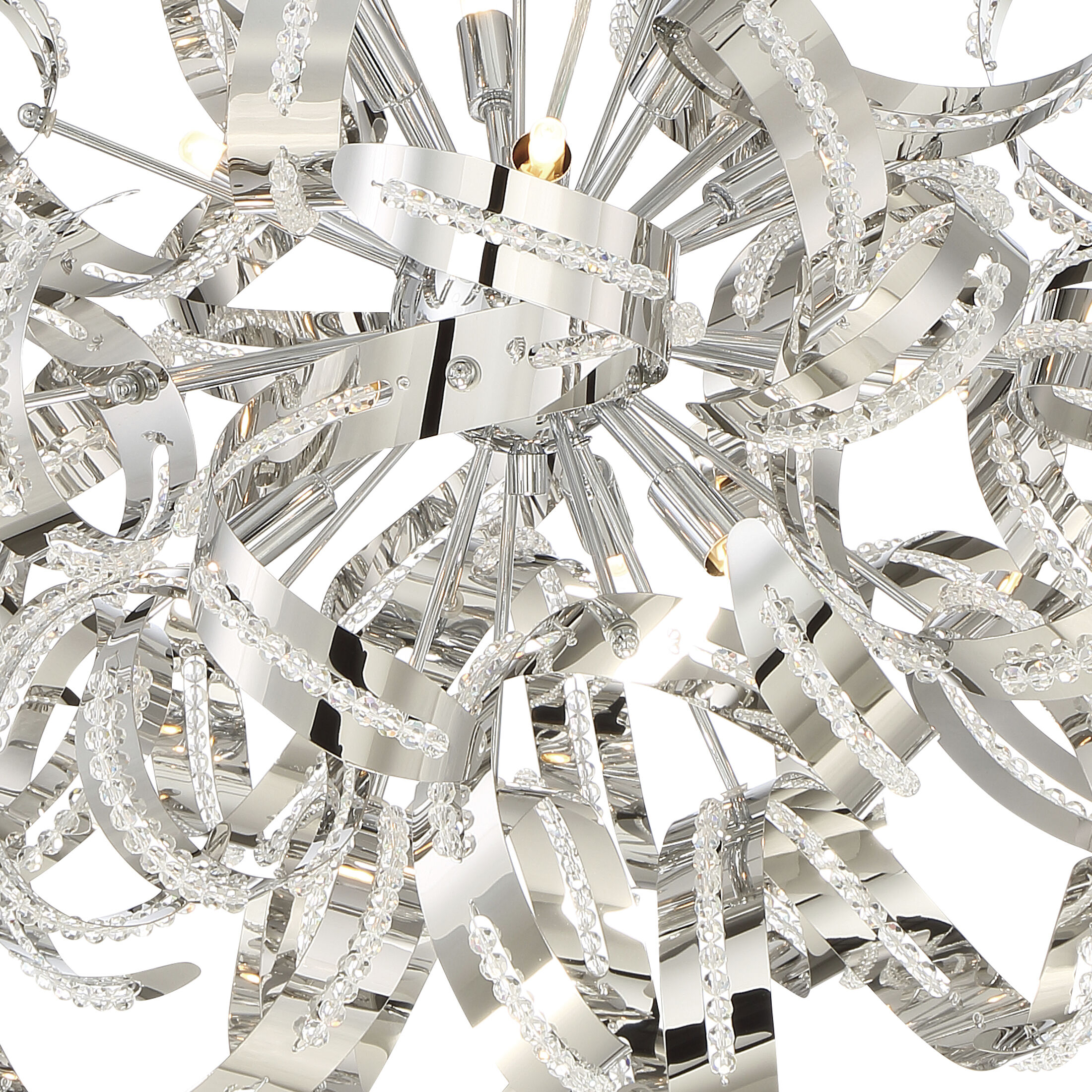 Ribbons 12 Light 23 inch Crystal Chrome Foyer Piece Ceiling Light