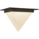 Mineral 1 Light 11.13 inch Urban Bronze and Matte Opal Glass Flush Mount Ceiling Light in Opal Glass Shade
