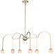 Bistro 6 Light 42 inch Polished Nickel Island Light Ceiling Light