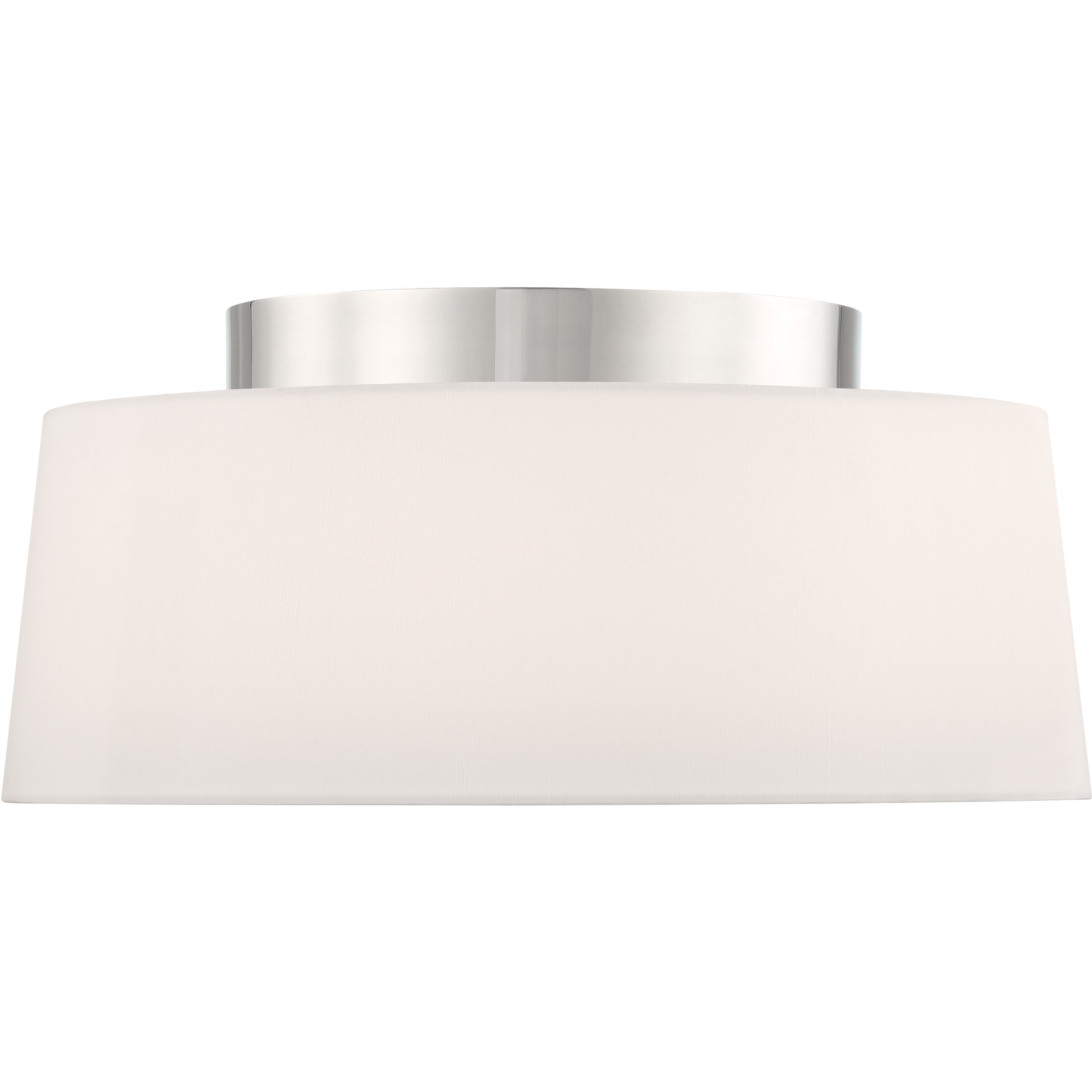 Stevens 3 Light 18 inch Polished Nickel Semi Flush Ceiling Light