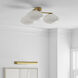 Champalimaud Marisol LED 26.75 inch Soft Brass Triple Flush Mount Ceiling Light, XL