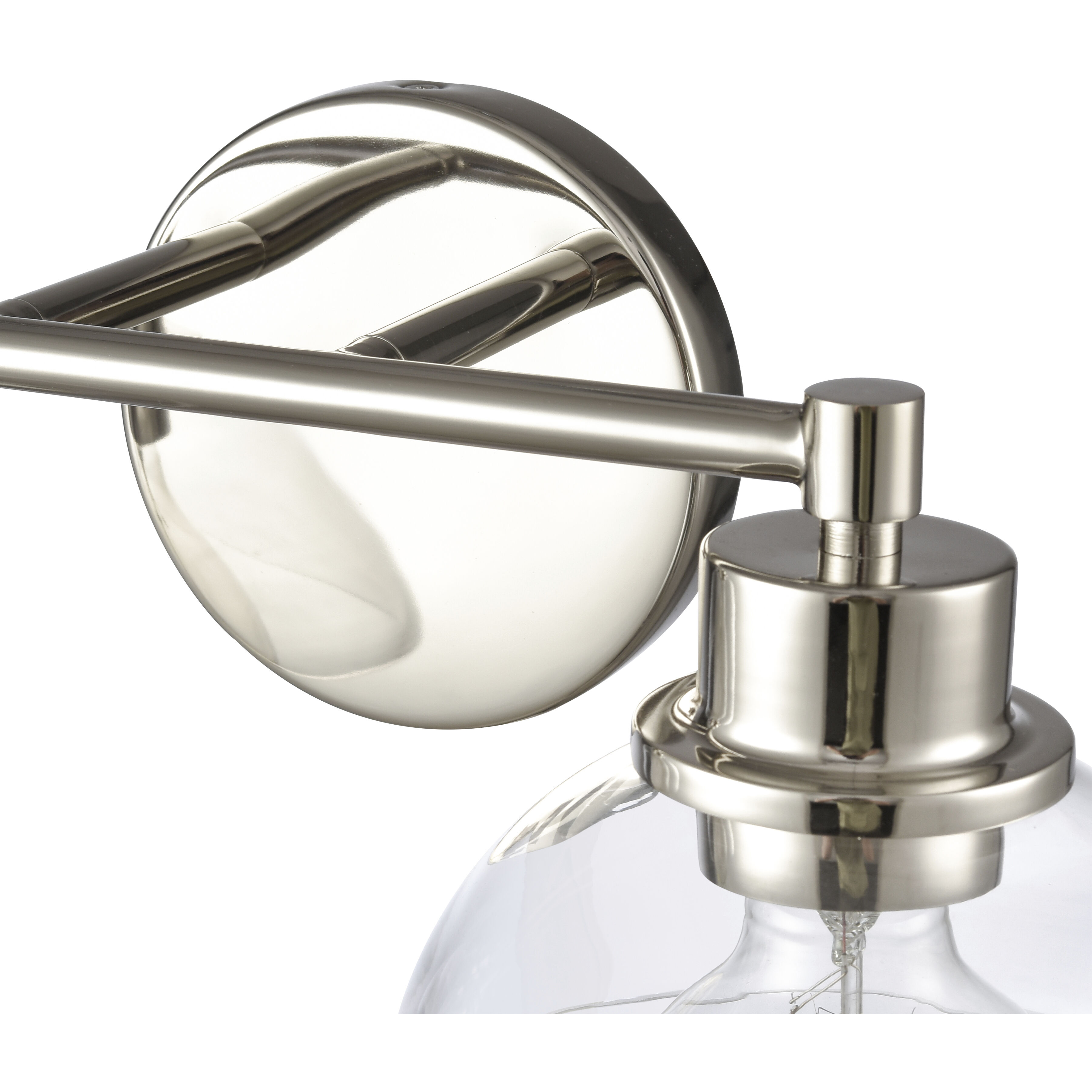 Julian Vanity Light Wall Light in Polished Nickel