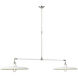 Thomas O'Brien Piatto LED 63.25 inch Polished Nickel and Plaster White Linear Pendant Ceiling Light