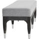 Cameron Gray and Charcoal Black Washed Chair Bench