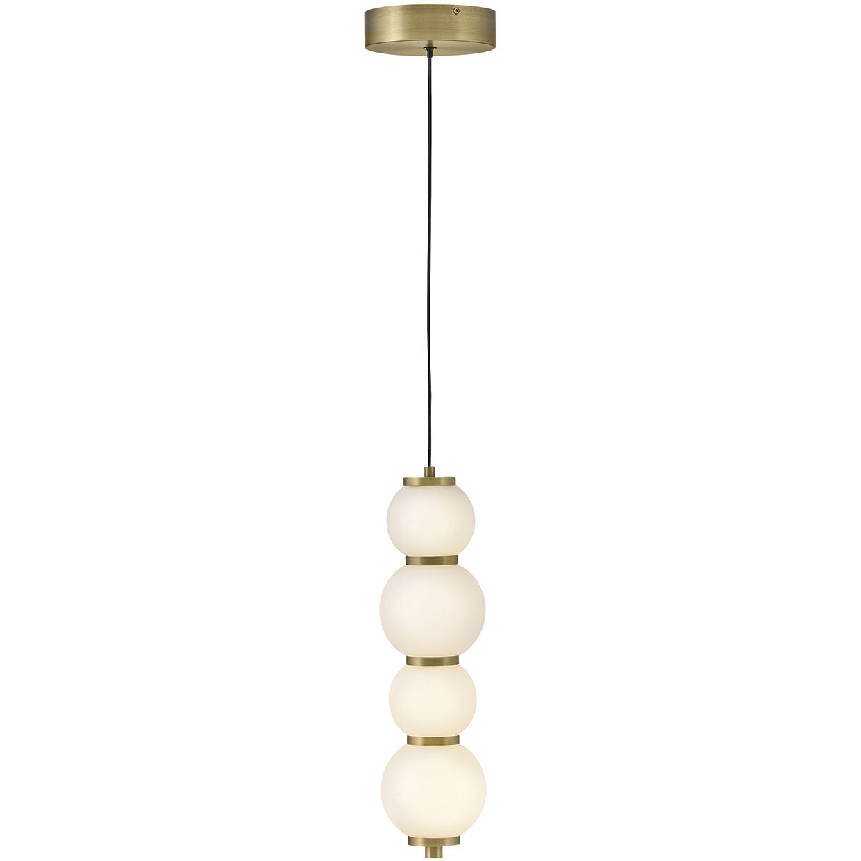 Lisa McDennon Trigo LED 6 inch Lacquered Brass Pendant Ceiling Light