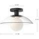 Alora Mood Francesca 1 Light 11.88 inch Clear Glass/Matte Black Semi-Flush Mount Ceiling Light