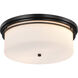 Warren 15 inch Gun Metal Flush Mount Ceiling Light