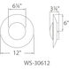 Blaze LED 3.3 inch Silver Leaf ADA Wall Sconce Wall Light in 12in.