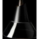 Kora 1 Light 17.8 inch Black/Dark Smoke Pendant Ceiling Light