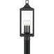 Halston 3 Light 20.5 inch Powder Coated Black Outdoor Post Lantern
