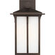 Tomek 1 Light 18 inch Antique Bronze Outdoor Wall Lantern, Large