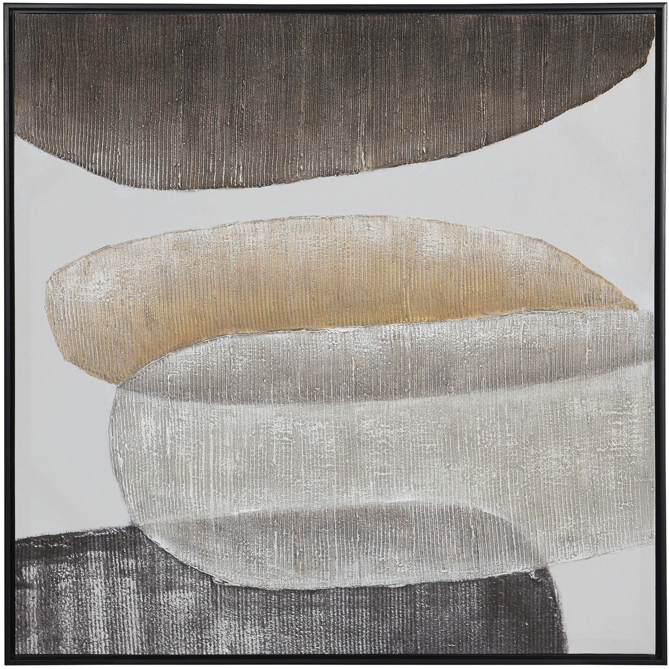 Lena Multi - Beige and Tan and Charcoal and Black Wall Art