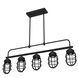 Starklake 5 Light 41 inch Natural Iron Linear Chandelier Ceiling Light