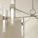 Riven LED Polished Nickel Chandelier Ceiling Light
