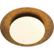 Zinola LED 15 inch Sand Coal and Halcyon Gold Flush Mount Ceiling Light
