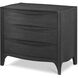 Rome 32 X 28 inch Nera Nightstand, Wooden, 3-Drawer