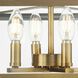 Hillcrest 4 Light 13 inch Vintage Brass Semi-Flush Mount Ceiling Light