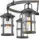 Open Air Lakehouse 6 Light 42 inch Aged Zinc with Driftwood Gray Outdoor Hanging in Non-LED, Estate Series