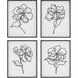 Bloom 20 X 16 inch Framed Prints, Set of 4