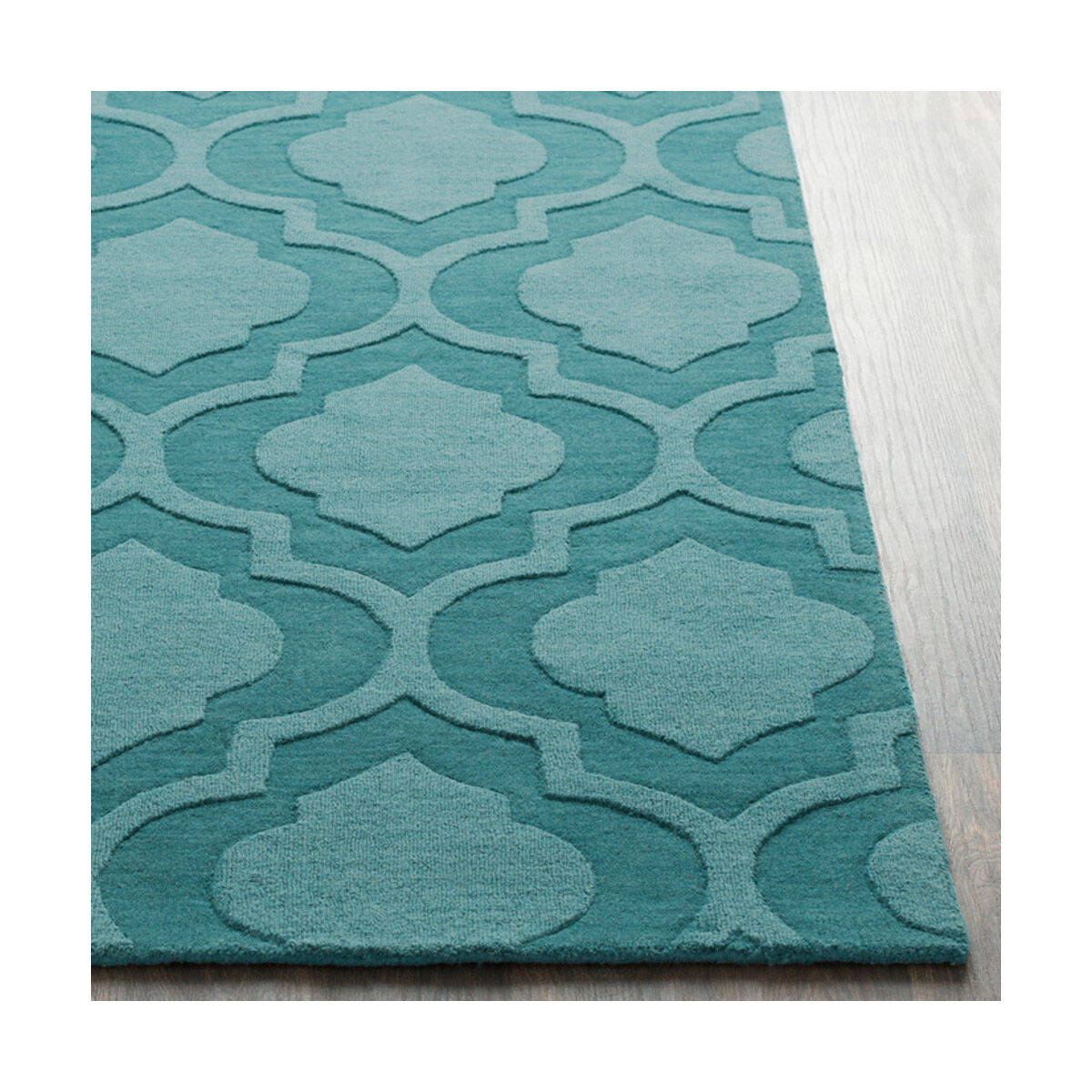 Central Park 93 X 93 inch Medium Green/Teal Handmade Rug, Round