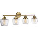 Neighborhood Essex 4 Light 38 inch Satin Brass Vanity Light Wall Light, Neighborhood Collection