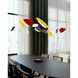 Papillons LED 30 inch Satin Black Pendant Ceiling Light in Multi