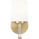 Henri Vanity Wall Light in Modern Gold