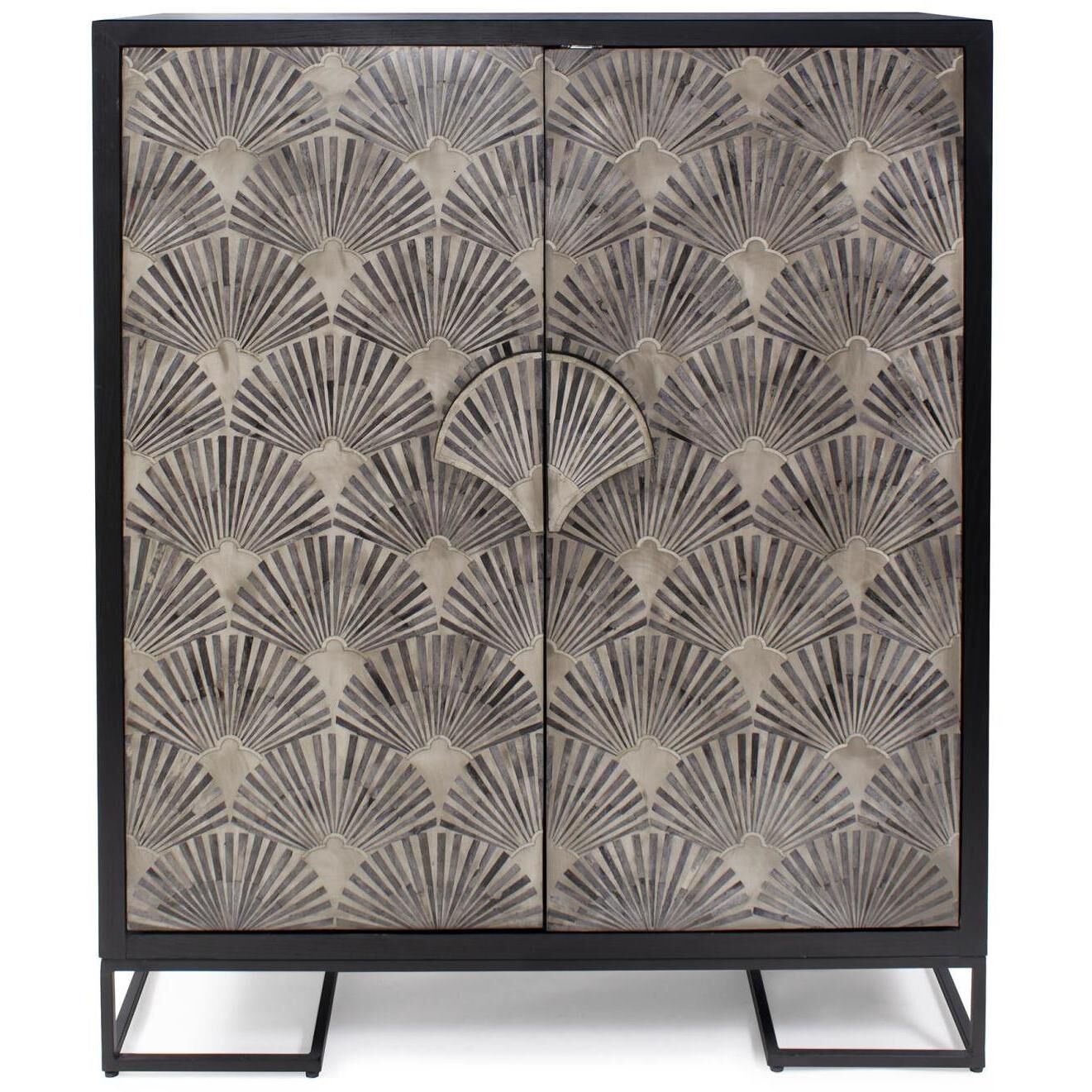Harlow Black and White Cabinet, Tall