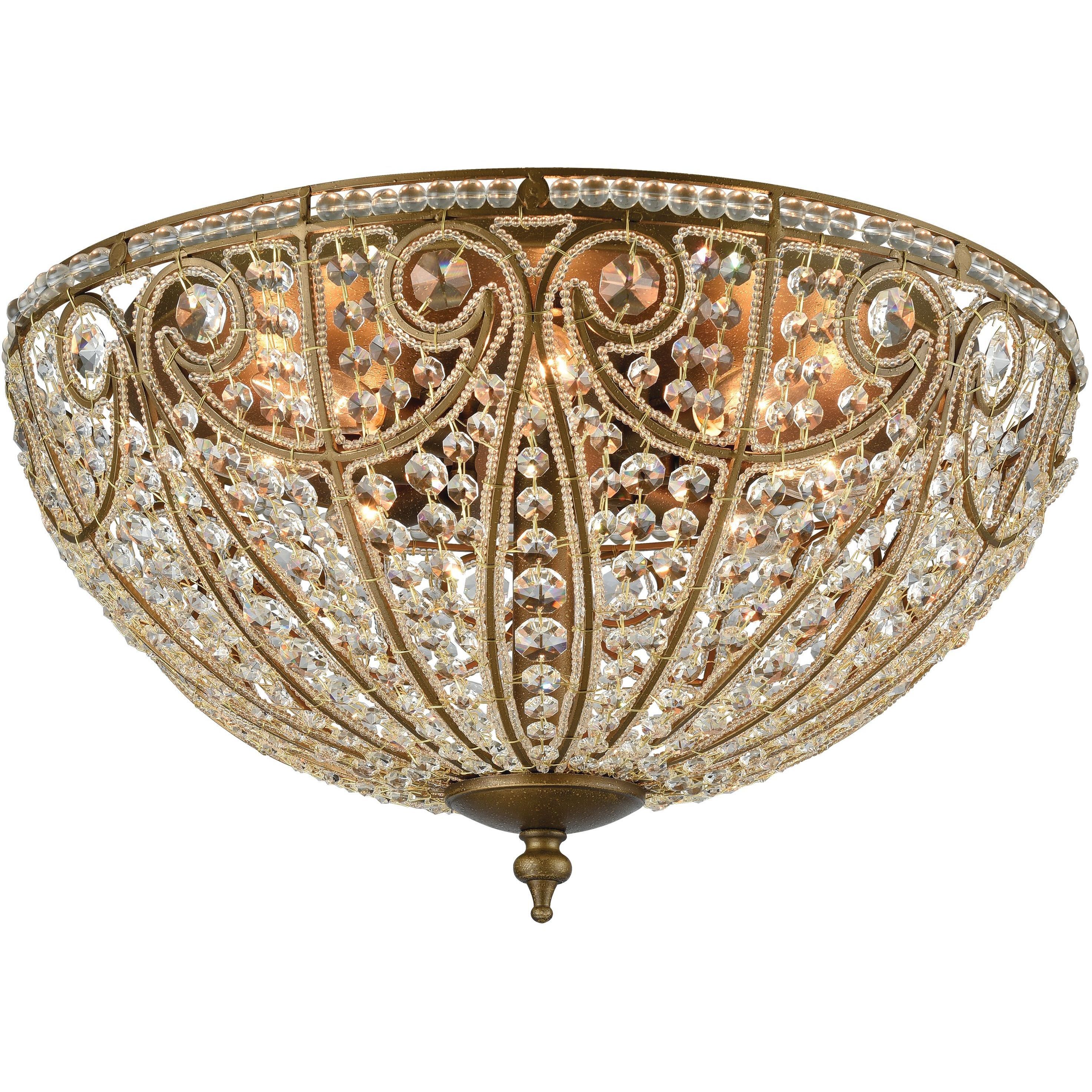 Elizabethan 8 Light 22 inch Dark Bronze Flush Mount Ceiling Light