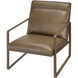 Hemingway Truffle Leather Accent Chair, Inline