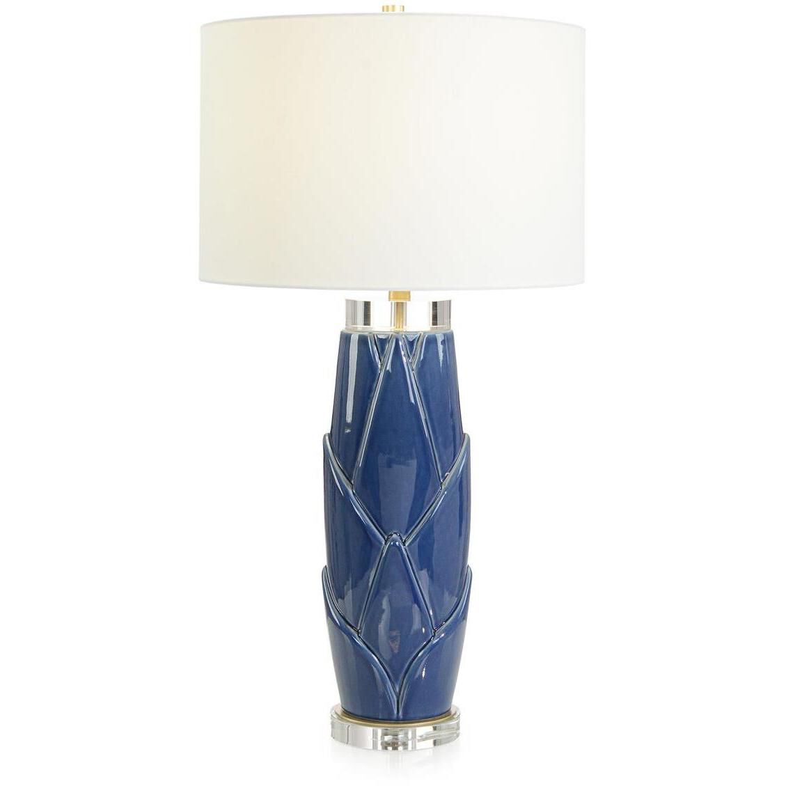 Lush Leaves 33 inch Blue Table Lamp Portable Light