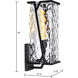 Waterfall 1 Light 18 inch Matte Black Outdoor Wall Sconce