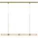 Anne-Marie Barton Marcell Linear Chandelier Ceiling Light in Antique-Burnished Brass