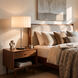 Scallop 32 inch 14 watt Satin Nickel Table Lamp Portable Light