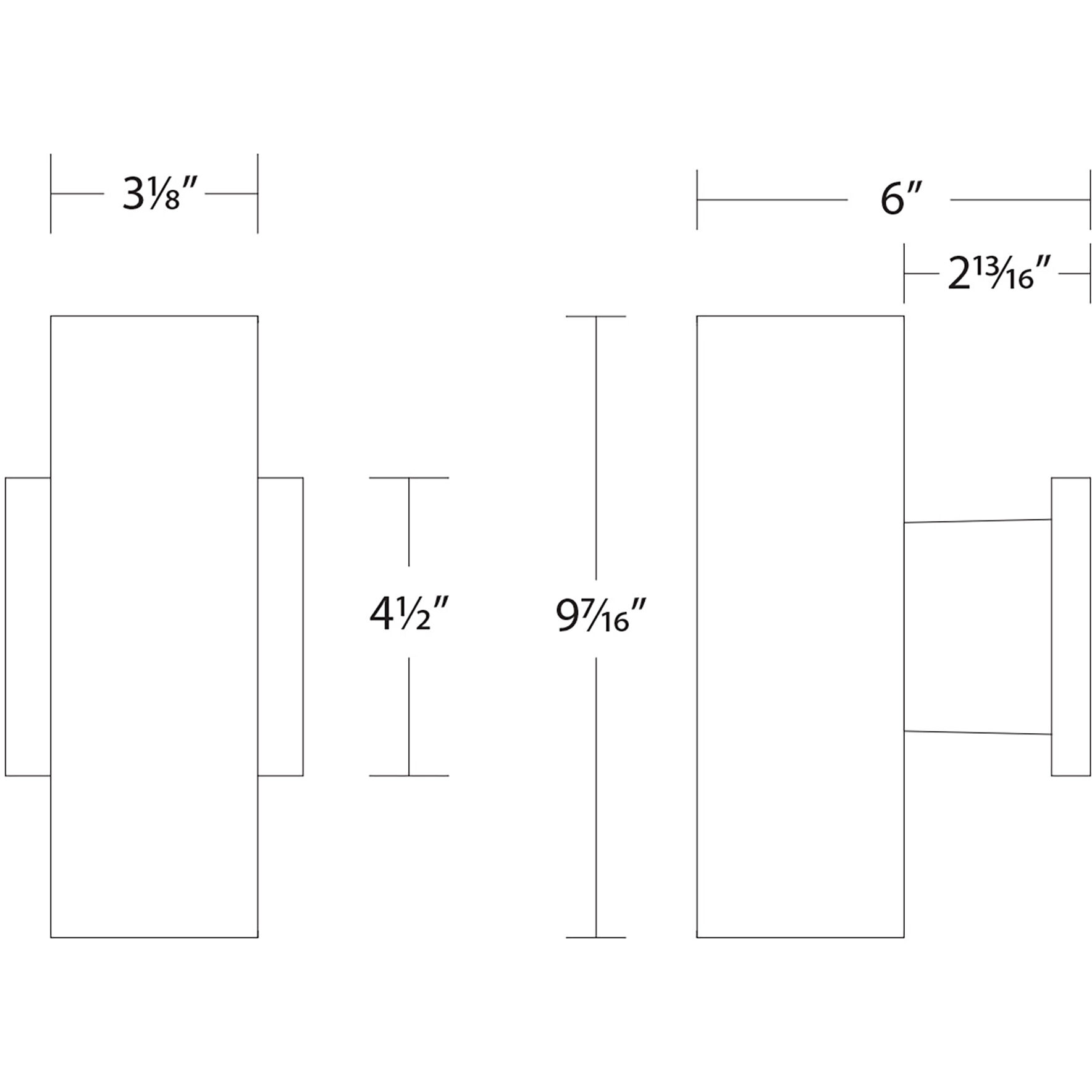 Cylinder LED 9.42 inch White Outdoor Wall Light