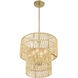 Bungalow Heaven 4 Light 16 inch Soft Brass Pendant Ceiling Light
