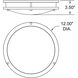 Solero III LED 12 inch Brushed Steel Flush Mount Ceiling Light