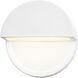 Ambiance LED 8 inch Gloss White ADA Wall Sconce Wall Light, Closed Top Fixture, Dome