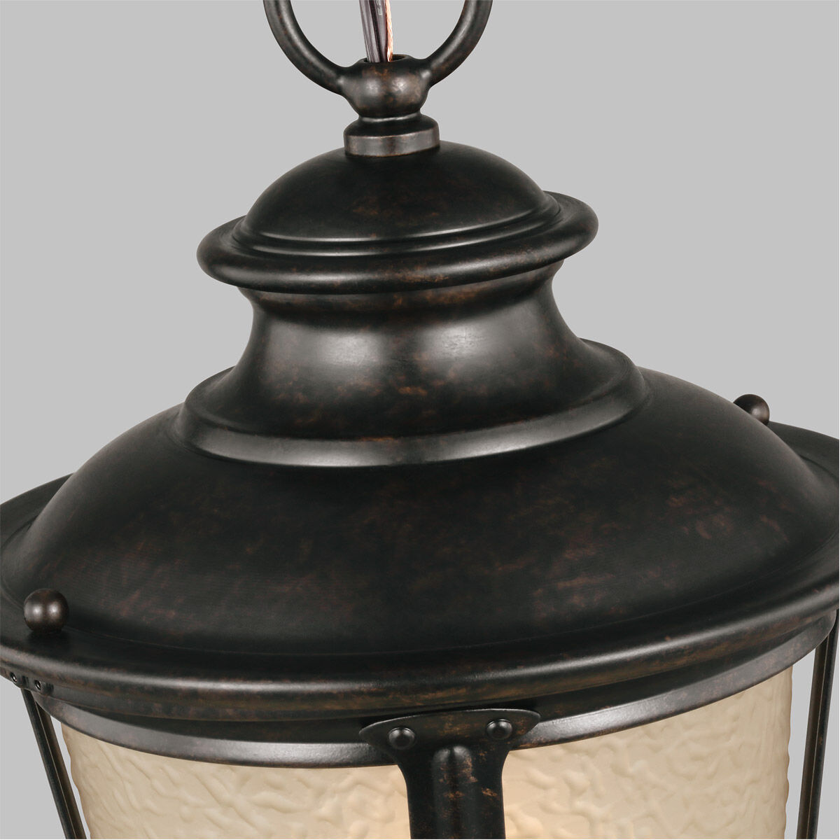 Cape May 1 Light 9 inch Burled Iron Outdoor Pendant