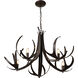 Caribou 5 Light 40.6 inch Dark Smoke Chandelier Ceiling Light