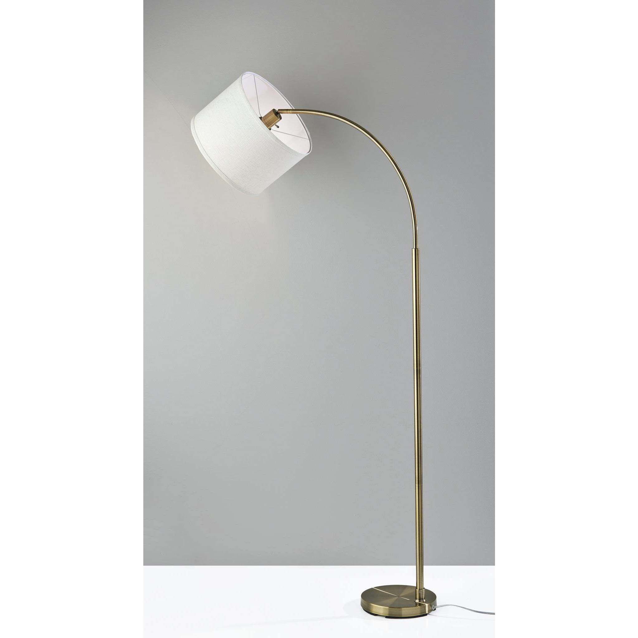 Jace 64 inch 100 watt Antique Brass Floor Lamp Portable Light