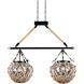 Hatteras 2 Light 30 inch Satin Bronze Island Light Ceiling Light