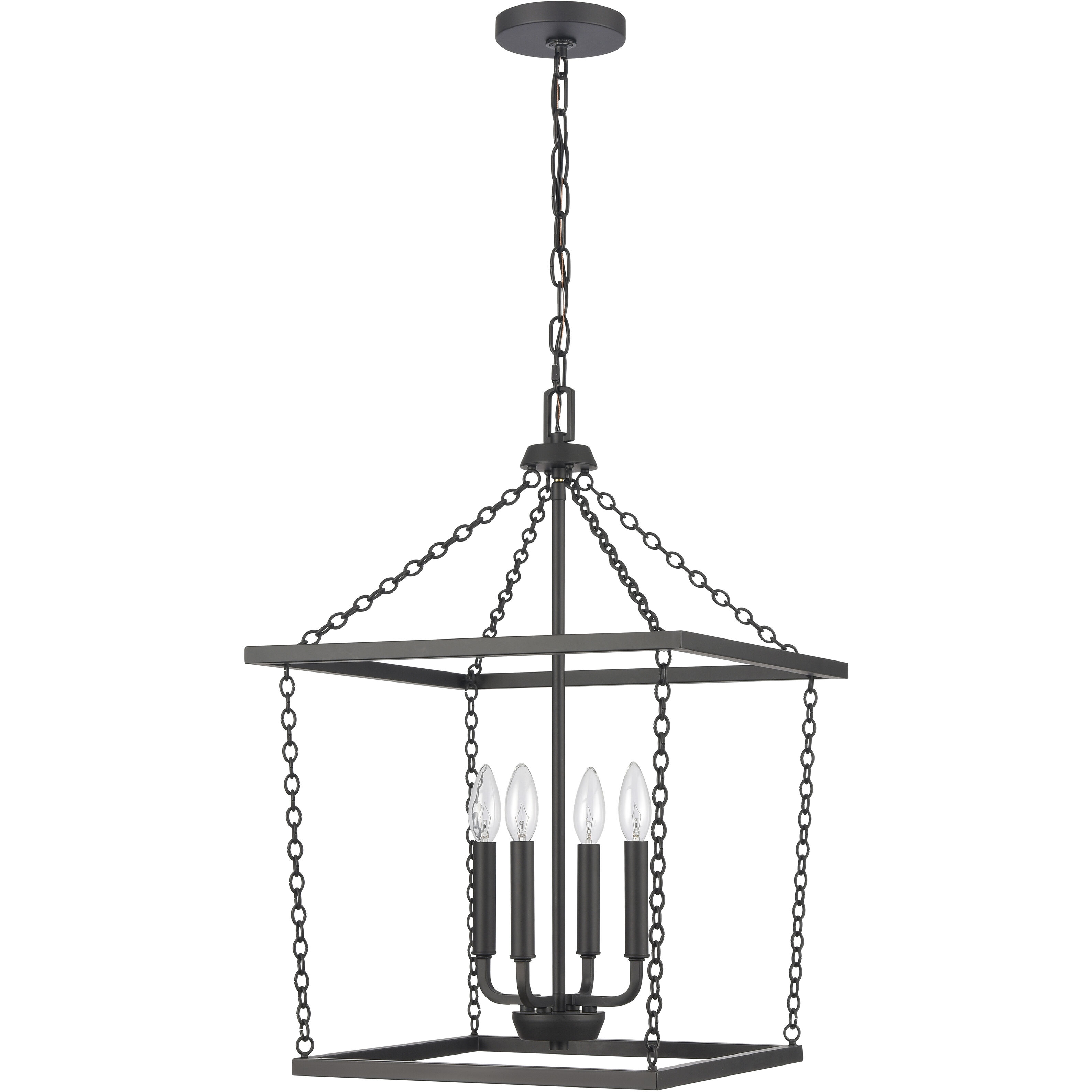 Emmett 4 Light 17 inch Matte Black Pendant Ceiling Light