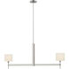 Ray Booth Brontes LED 54 inch Polished Nickel Linear Chandelier Ceiling Light, Large