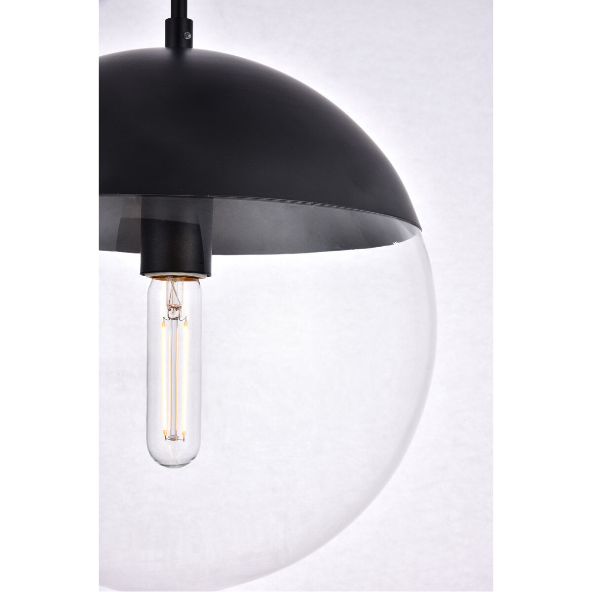 Eclipse 1 Light 12 inch Black Pendant Ceiling Light