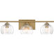 Glint 3 Light 24 inch Legacy Brass Vanity Light Wall Light