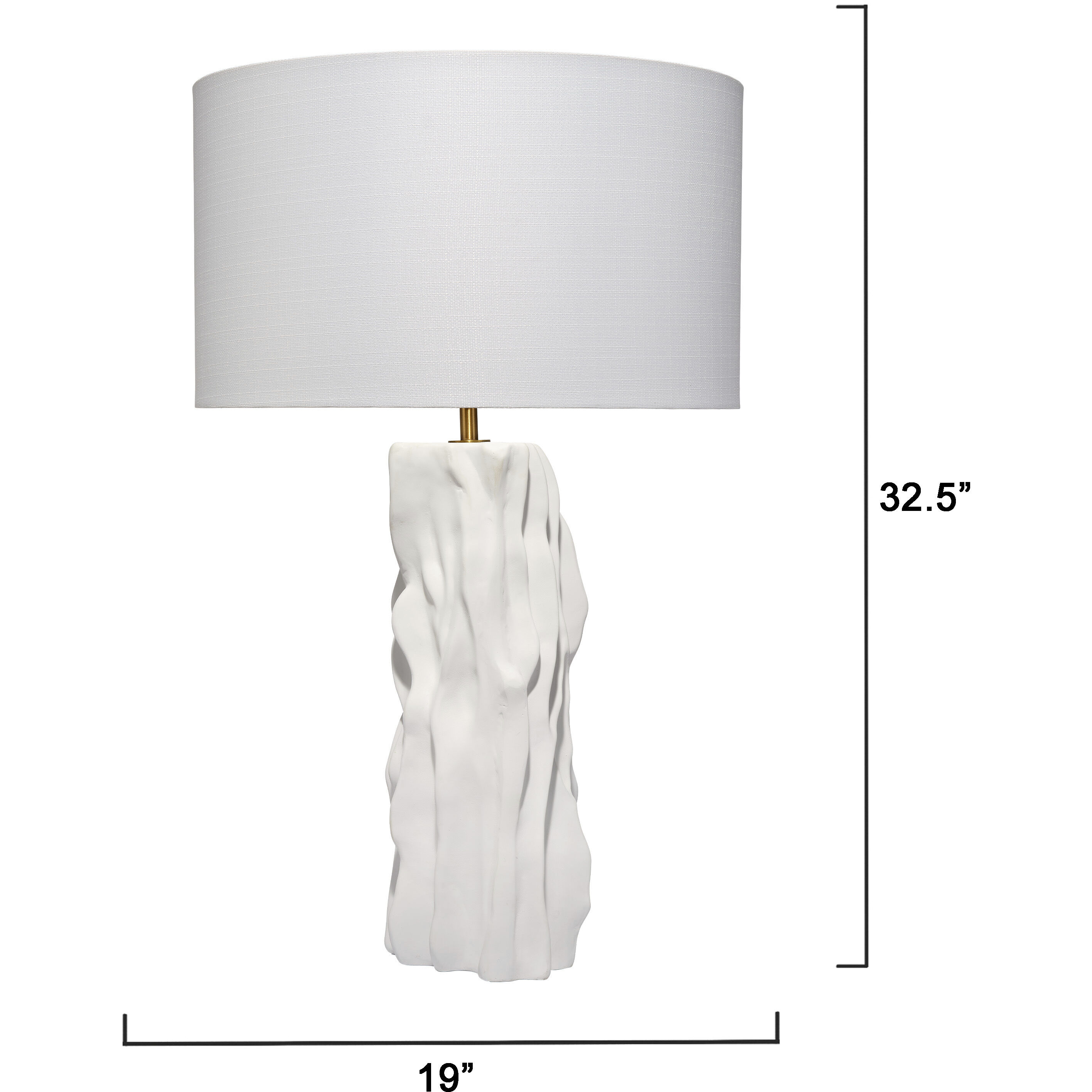 Sweetwood 32.5 inch 150 watt Matte White Table Lamp Portable Light