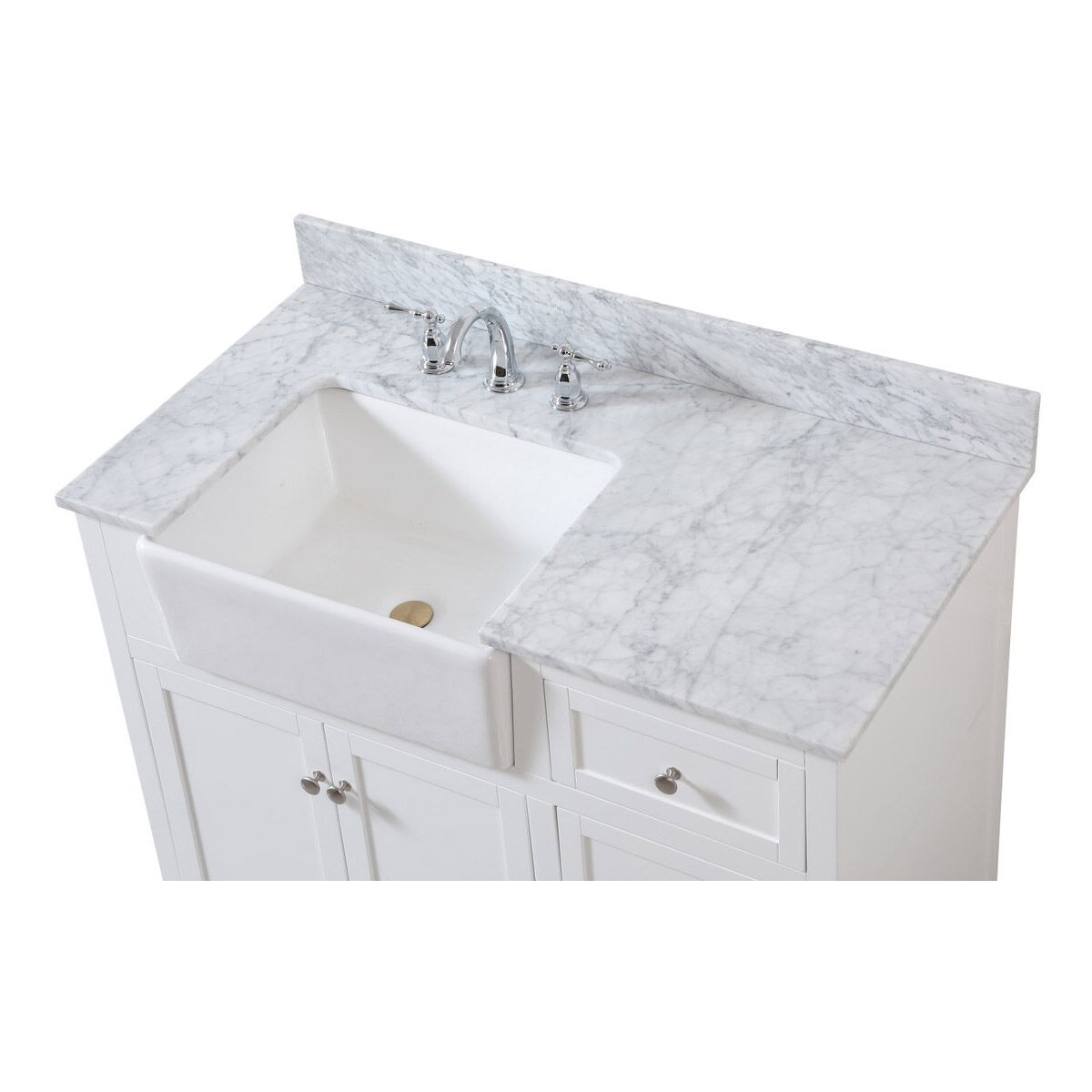 Franklin 42 X 22 X 35 inch White Bathroom Vanity Cabinet