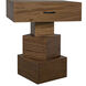 Grobius 28 X 23 inch Dark Walnut Side Table