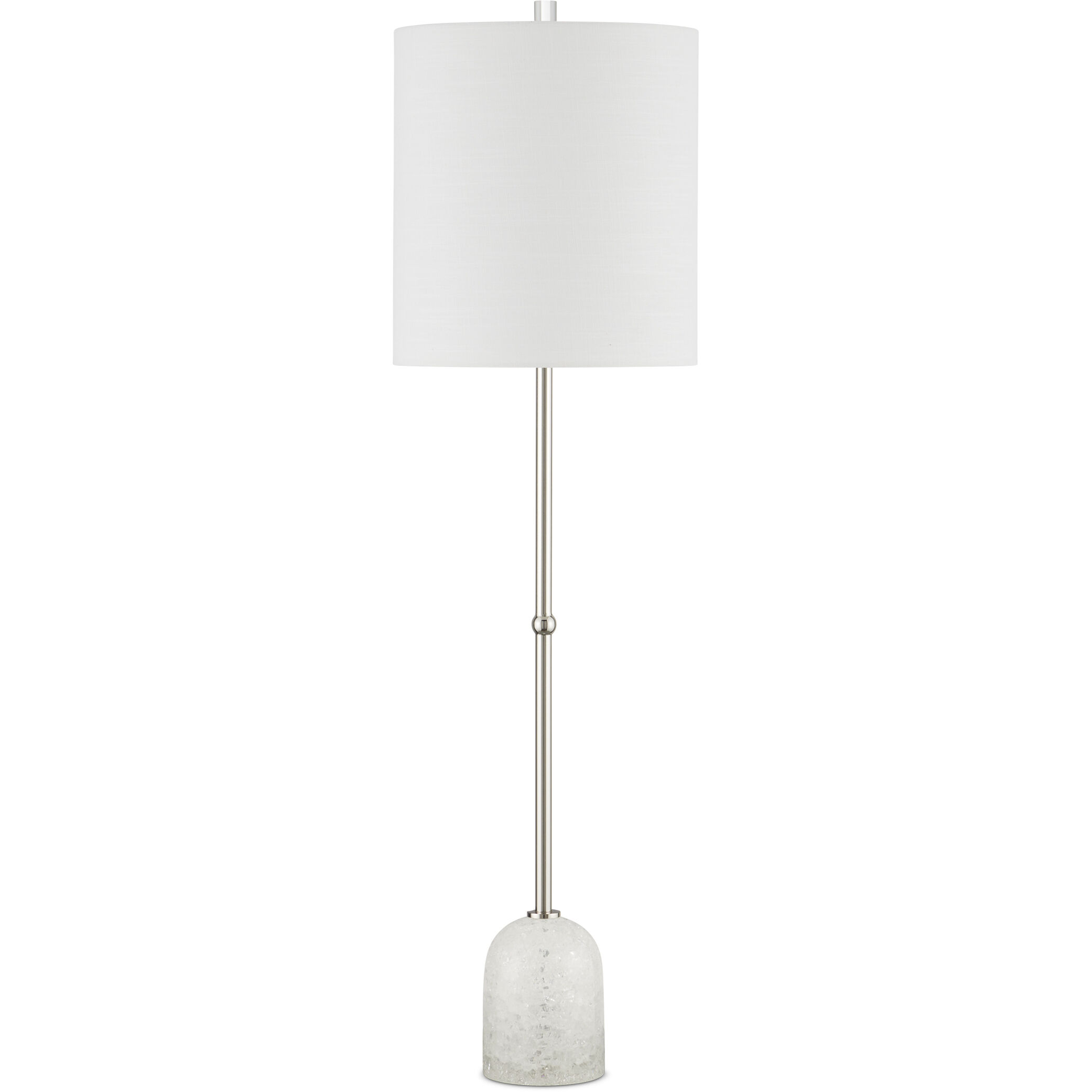 Craquelle 38.75 inch 150 watt Clear Crackle/Polished Nickel Table Lamp Portable Light